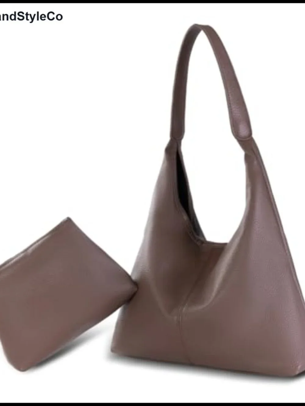 Slouchy Hobo Bag Retro Faux Leather Shoulder Purse